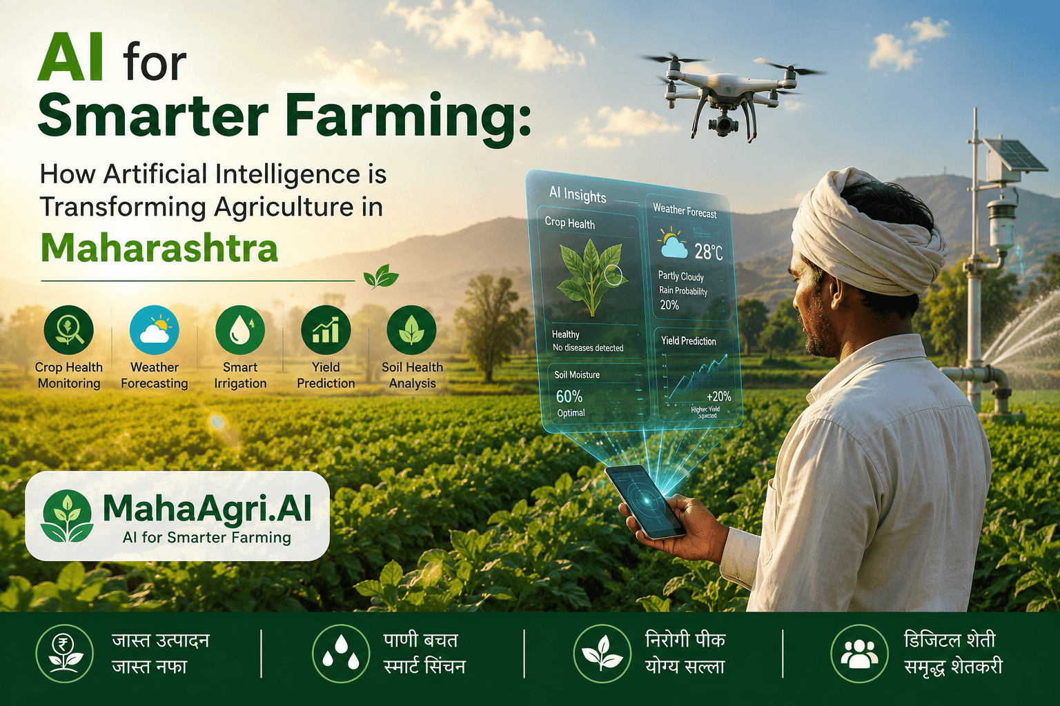 AI for Smarter Farming: How Artificial Intelligence is Transforming Agriculture in Maharashtra Featured image for AI for Smarter Farming: How Artificial Intelligence is Transforming Agriculture in Maharashtra